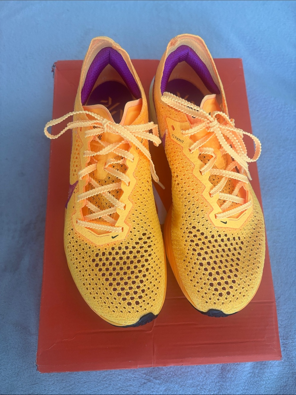 Nike Women's ZoomX Vaporfly Next %3 - Size 7.5, Orange Hyper Violet Laser